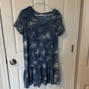 denim dress with puff sleeves Puff Sleeve Denim Dress - Lavender